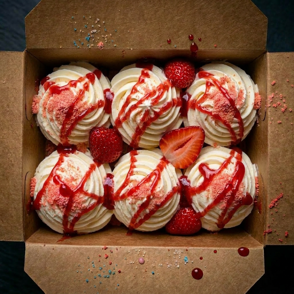 Strawberry Ice Cream Tray